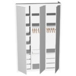 Шкаф - гардероб с распашными фасадами мдф - визуализация изделия - картинка